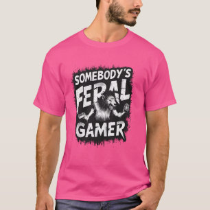 T-shirt Joueur Feral de quelqu'un jeu vidéo pour hommes ga