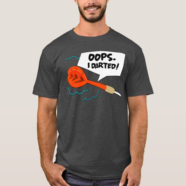 T-shirt Joueur fléché Oops I Darted (Devant)