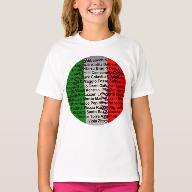 T-shirt Joueur Italien Américain De Baseball (Devant)