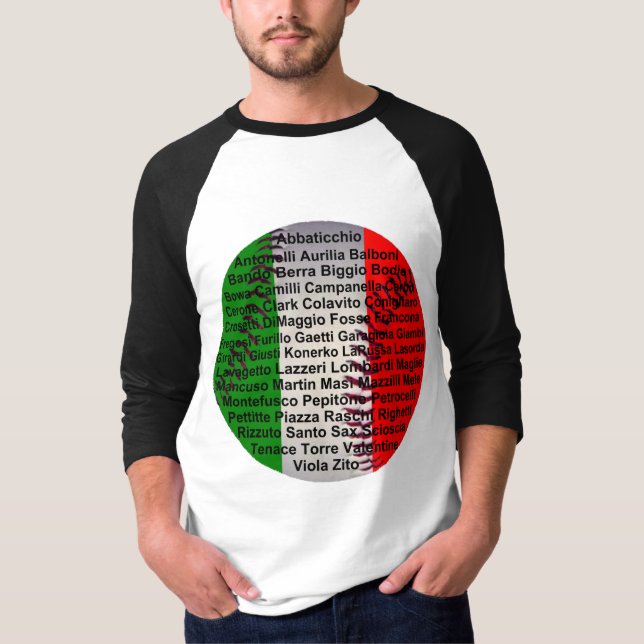 T-shirt Joueur Italien Américain De Baseball (Devant)