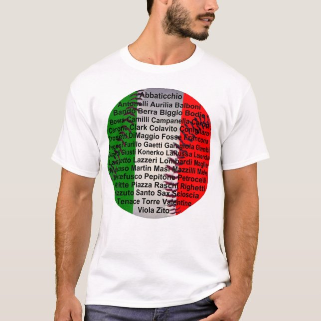 T-shirt Joueur Italien De Baseball (Devant)