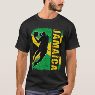T-shirt Joueur jamaïcain Bysketbyll Jamaica Flag Bysketbyl