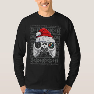 T-shirt Joueur Jeu Vidéo de Noël Garçons Ados Hommes