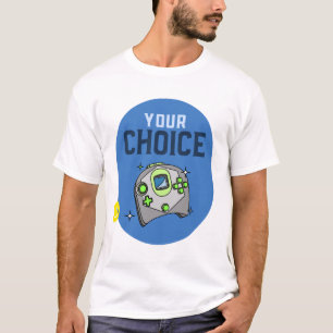 T-shirt Joueur, joueur et console de jeu à main rétroactiv