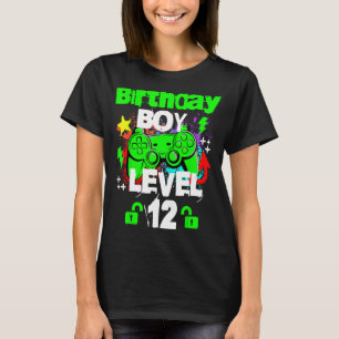 T-shirt Joueur Joyeux 12e anniversaire garçon niveau 12 dé
