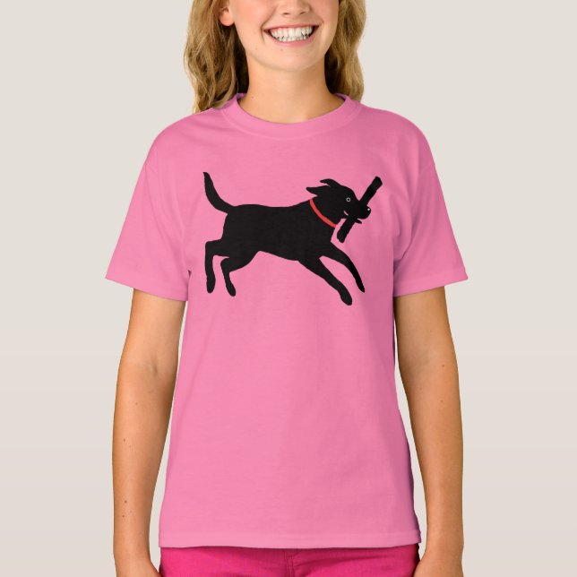 T-shirt Joueur Labrador Retriever Chien Black Lab en cours (Devant)