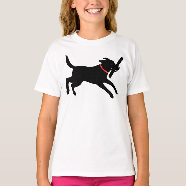 T-shirt Joueur Labrador Retriever Chien Black Lab en cours (Devant)