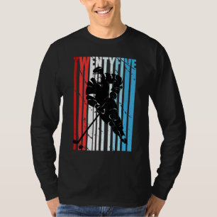 T-shirt Joueur masculin de hockey sur glace 25e anniversai
