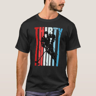 T-shirt Joueur masculin de hockey sur glace 30e anniversai