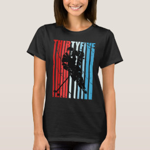 T-shirt Joueur masculin de hockey sur glace 35e anniversai