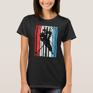 T-shirt Joueur masculin de hockey sur glace 46e anniversai