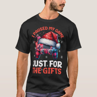 T-shirt Joueur Noël Jeu de Noël Jeux Vidéos Joueurs Chris