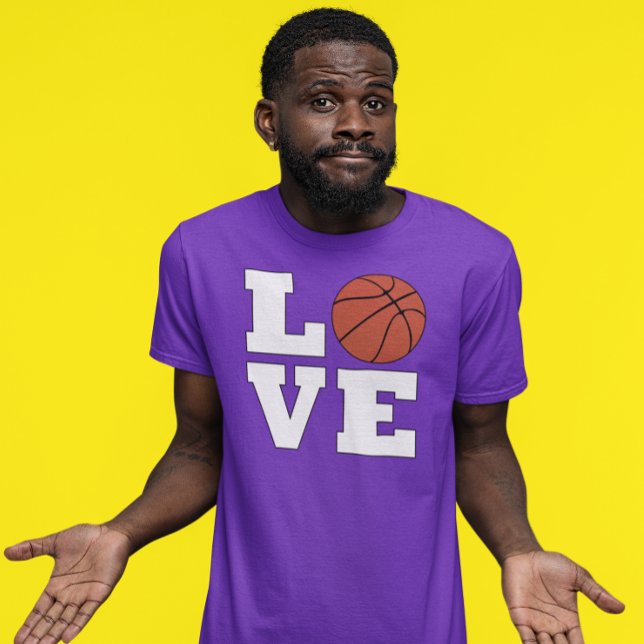 T-shirt Joueur ou entraîneur de basket-ball AMOUR masculin (basketball LOVE men's t-shirt)