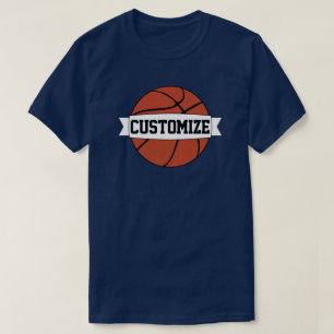 T-shirt Joueur ou entraîneur de basket-ball masculin Nom d