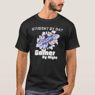 T-shirt Joueur par jeux vidéo de nuit Joueur Étudiant Jeu