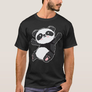T-shirt Joueur Pixelisé Impression Panda Pixel Lama Premiu