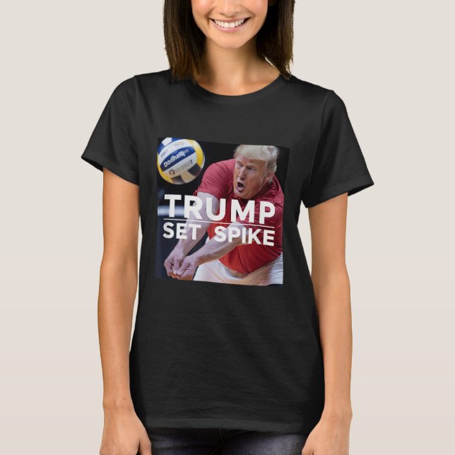 T-shirt Joueur politique de volley-ball de Trump (Devant)