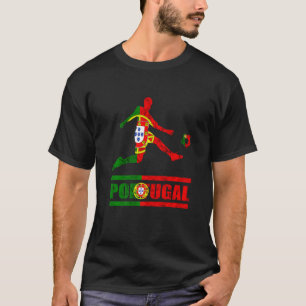 T-shirt Joueur portugais de football Futebol Pavillon port