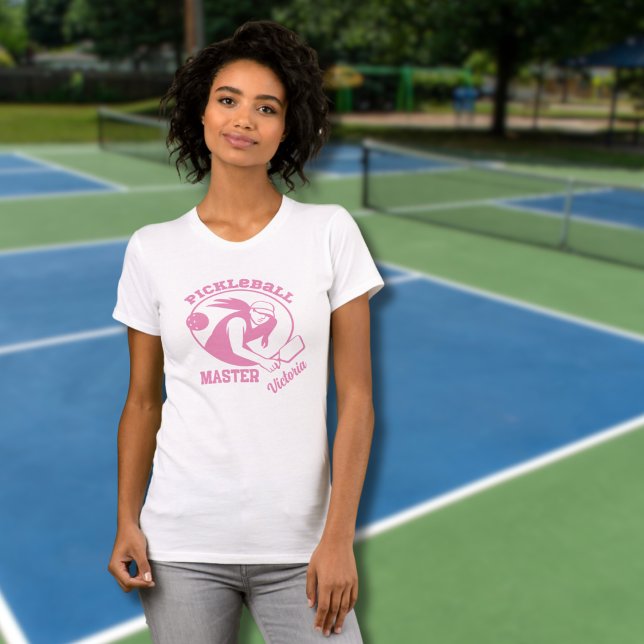 T-shirt Joueur principal de Pickleball Femme Nom personnal (Créateur téléchargé)