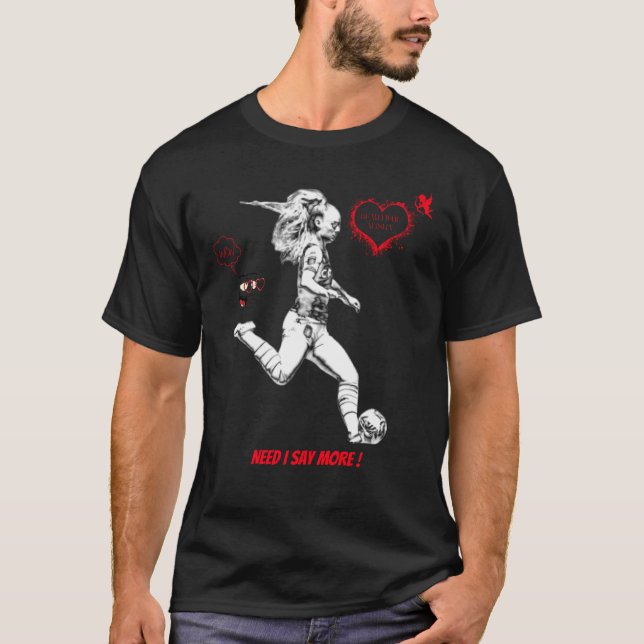 T-SHIRT JOUEUR PRO FOOTBALL POUR FEMMES ALISHA LEHMANN (Devant)