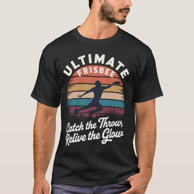 T-shirt Joueur rétro Ultimate Frisbee Hommes Vintage (Devant)