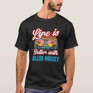 T-shirt Joueur Roller Hockey Avec Roller Hockey