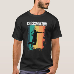 T-shirt Joueur Speedminton Crossminton Avec Raquette