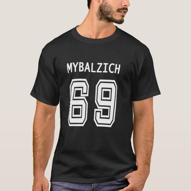 T-shirt Joueur sportif Mybalzich 69 Funny Adulte (Devant)