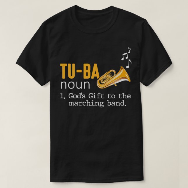 T-shirt Joueur Tuba Marcher Musicien d'instruments à vent (Design devant)