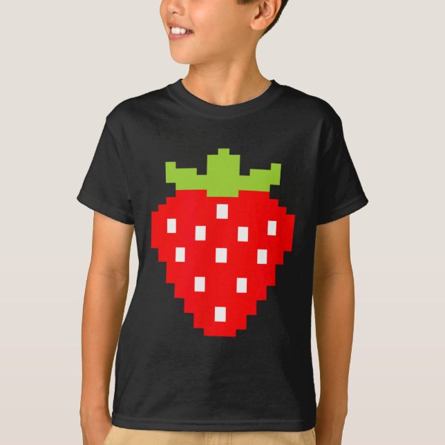 T-shirt Joueur vidéo fraise 1 (Devant)