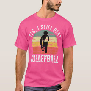 T-shirt Joueur vintage de balle de volley-ball Oui Je joue
