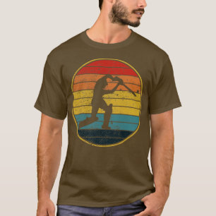 T-shirt Joueur Vintage de cricket de cricket Retro
