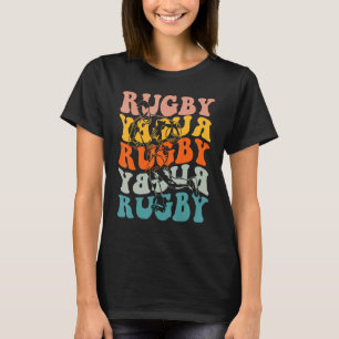T-shirt Joueur vintage de rugby de rugby Hommes Garçons En