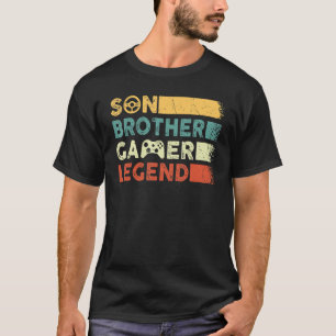 T-shirt Joueur Vintage Garçon Adolescent Fils Frère Jeux L