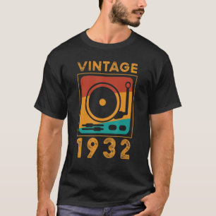 T-shirt Joueur vintage Retro 1932 90e Anniversaire