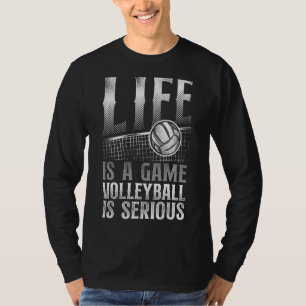 T-shirt Joueur Volleyball Équipe Vintage Vie Est Jeu Voll