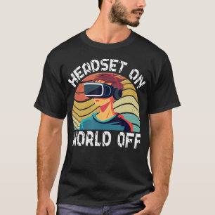 T-shirt Joueur Vr Gamer Réalité Virtuelle Jeu Vidéo Vr G