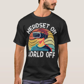 T-shirt Joueur Vr Gamer Réalité Virtuelle Jeu Vidéo Vr G