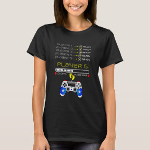 T-shirt Joueurs 1 2 3 4 5 Joueur 6 prêt Chargement Jeux