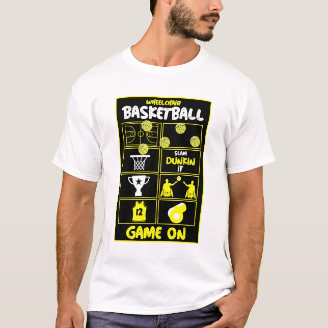 T-shirt Joueurs de basket-ball en fauteuil roulant (Devant)
