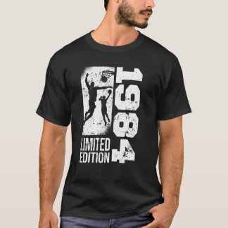 T-shirt Joueurs de basket-ball Vintage né en 1984 Annivers