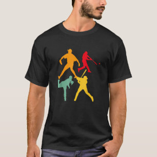 T-shirt Joueurs de batteries de Pitcher de Catcher Hommes