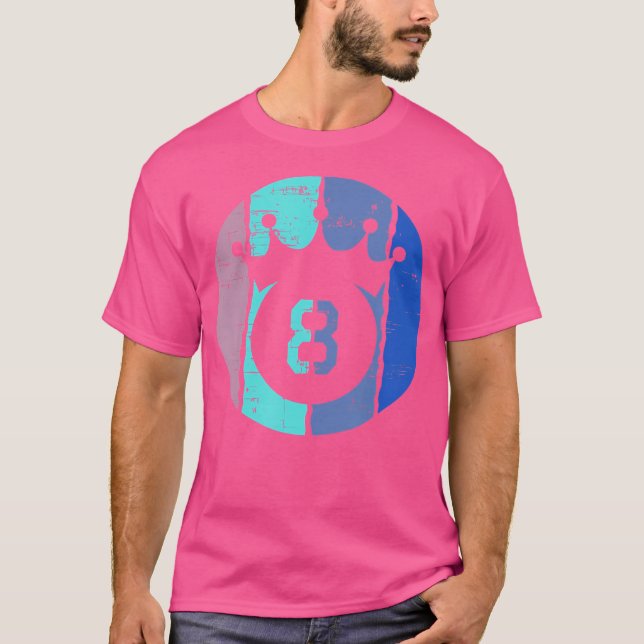 T-shirt Joueurs de billard de billard de piscine cool 8 Cr (Devant)
