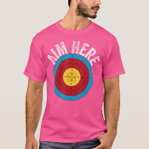 T-shirt Joueurs de fléchettes visant ici la cible de tir e