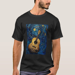 T-shirt Joueurs de guitare acoustique de nuit étoilée