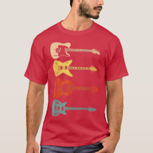 T-shirt Joueurs de guitare cool Art Hommes Femmes Vintage 