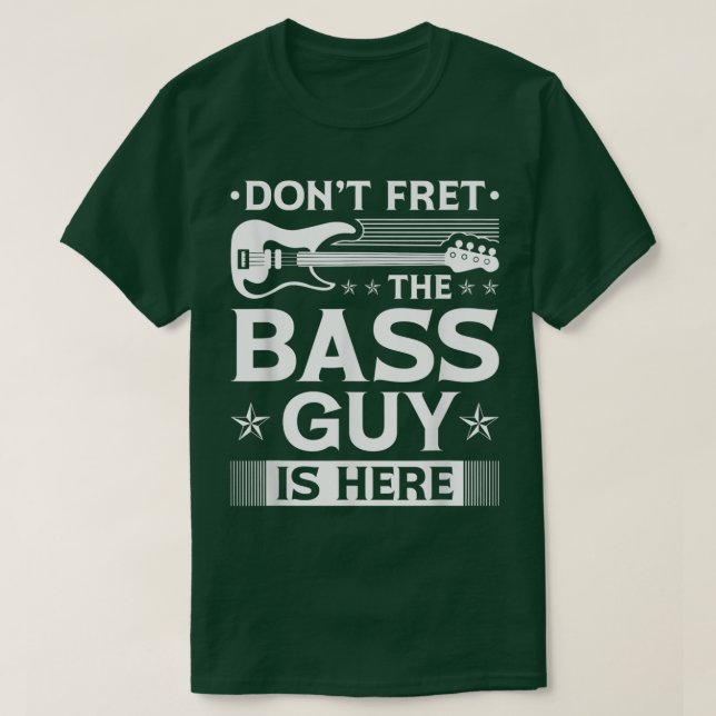 T-shirt Joueurs de guitare de basse électrique Fretless Fr (Design devant)