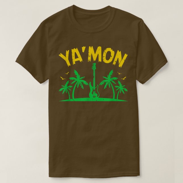 T-shirt Joueurs de guitare de basse reggae Yamon (Design devant)
