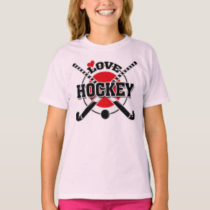 T-shirt Joueurs de hockey sur gazon, Bâtons de hockey trav