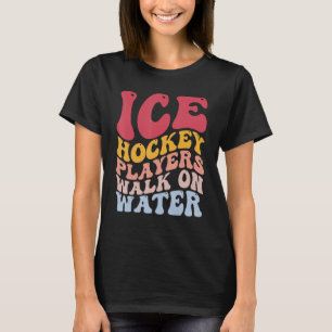 T-shirt Joueurs De Hockey Sur Glace Marcher Sur L'Eau Drôl